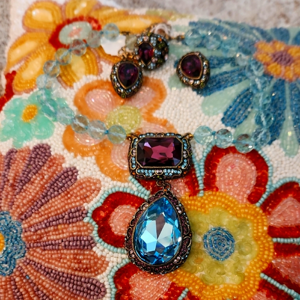 Heidi Daus Ring Necklace Earing Set